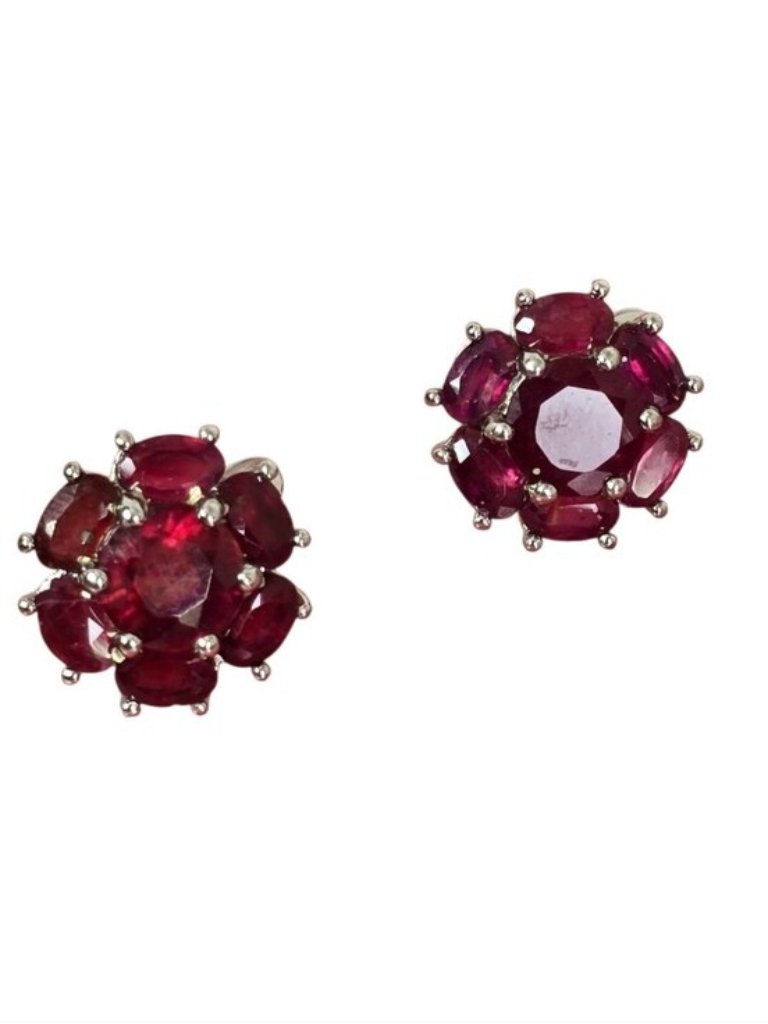 Top Quality Natural Ruby 925 Sterling Silver Earrings